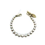 Bracelet By Mariana Woman Beautiful Powder Grey Swarovski Crystals-EG
