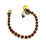 Bracelet By Mariana Woman Beautiful Round Red Jasper Mineral-EG