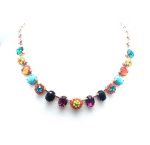 Mariana Necklace Chinese Turquoise & Austrian Crystals Massai Africa Coll.