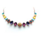 Mariana Necklace Chinese Turquoise & Austrian Crystals Massai Africa Coll. - Image 3
