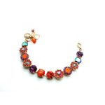 Mariana Bracelet Orange & Fuchsia Austrian Crystals Lady Marmalade Songbook Coll. - Image 3
