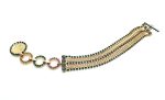 Mariana Bracelet  Coin Green & Orange Austrian Crystals Selene Odyssey Coll. - Image 3