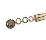 Mariana Bracelet  Coin Green & Orange Austrian Crystals Selene Odyssey Coll. - Image 2