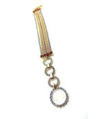 Mariana Bracelet  Red &  Violet Crystal Coin Design Gaea Odyssey Coll. - Image 3