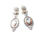 Earrings By Mariana On A Clear Day Africa Coll. Beautiful Clear Marquise & Round Shape Austrian Crystals