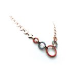 Mariana Necklace Austrian Crystals Circles Of Orange Aqua, Blue & Red Serengeti Africa Coll. - Image 3