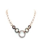 Necklace By Mariana Zanzibar Africa Coll. Circles Of Turquoise Swarovski Crystals