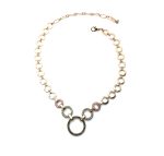 Mariana Necklace Pink, Aqua & Black Round Circle Shape Austrian Crystals Madagascar Africa Coll.