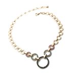 Mariana Necklace Pink, Aqua & Black Round Circle Shape Austrian Crystals Madagascar Africa Coll. - Image 2