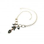 Mariana Pendant Necklace Black Diamond Swarovski Crystal Nostalgia Coll.