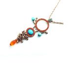 Mariana Necklace Turquoise, Coral and Austrian Crystal Masai Africa Coll. - Image 2