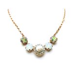 Necklace By Mariana Kalahari Africa Coll. Peach & Pearl Austrian Crystals - Image 2