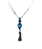 Mariana Pendant Necklace Blue Pair Shape, Aqua & Carribean Blue Austrian Crystals Zambezi Africa Coll. - Image 2