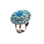 Ring By Mariana Zambezi Africa Coll. Turquoise & Aqua Austrian Crystals