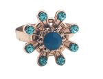 Mariana Ring Caribbean Blue Adjustable Austrian Crystals Zambezi Africa Coll. - Image 2