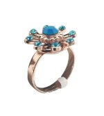 Mariana Ring Caribbean Blue Adjustable Austrian Crystals Zambezi Africa Coll. - Image 3