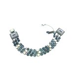 Bracelet By Mariana Woman Montana Blue and Opal Swarovski Crystals-SP