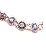 Mariana Bracelet Madagascar Indian Sapphire Austrian Crystals Africa Coll. - Image 3