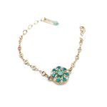 Mariana Bracelet Flower Shape Green, Blue,White & Turquoise Swarovski Crystals Congo Africa Coll. - Image 3
