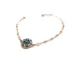 Mariana Bracelet Gray, Black, Clear & Turquoise Swarovski Crystal Guardian Angel Floral Zanzibar Africa Coll.