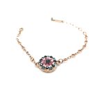 Mariana Bracelet Rose, Silver Night & Indian Sapphire Austrian Crystals Madagascar Africa Coll.