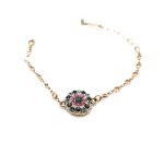 Mariana Bracelet Rose, Silver Night & Indian Sapphire Austrian Crystals Madagascar Africa Coll. - Image 3