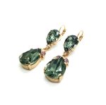 Mariana Earrings Indian Sapphire Austrian Crystals Pair Shape Madagascar Africa Coll.