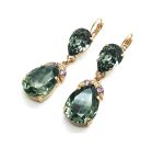 Mariana Earrings Indian Sapphire Austrian Crystals Pair Shape Madagascar Africa Coll. - Image 3