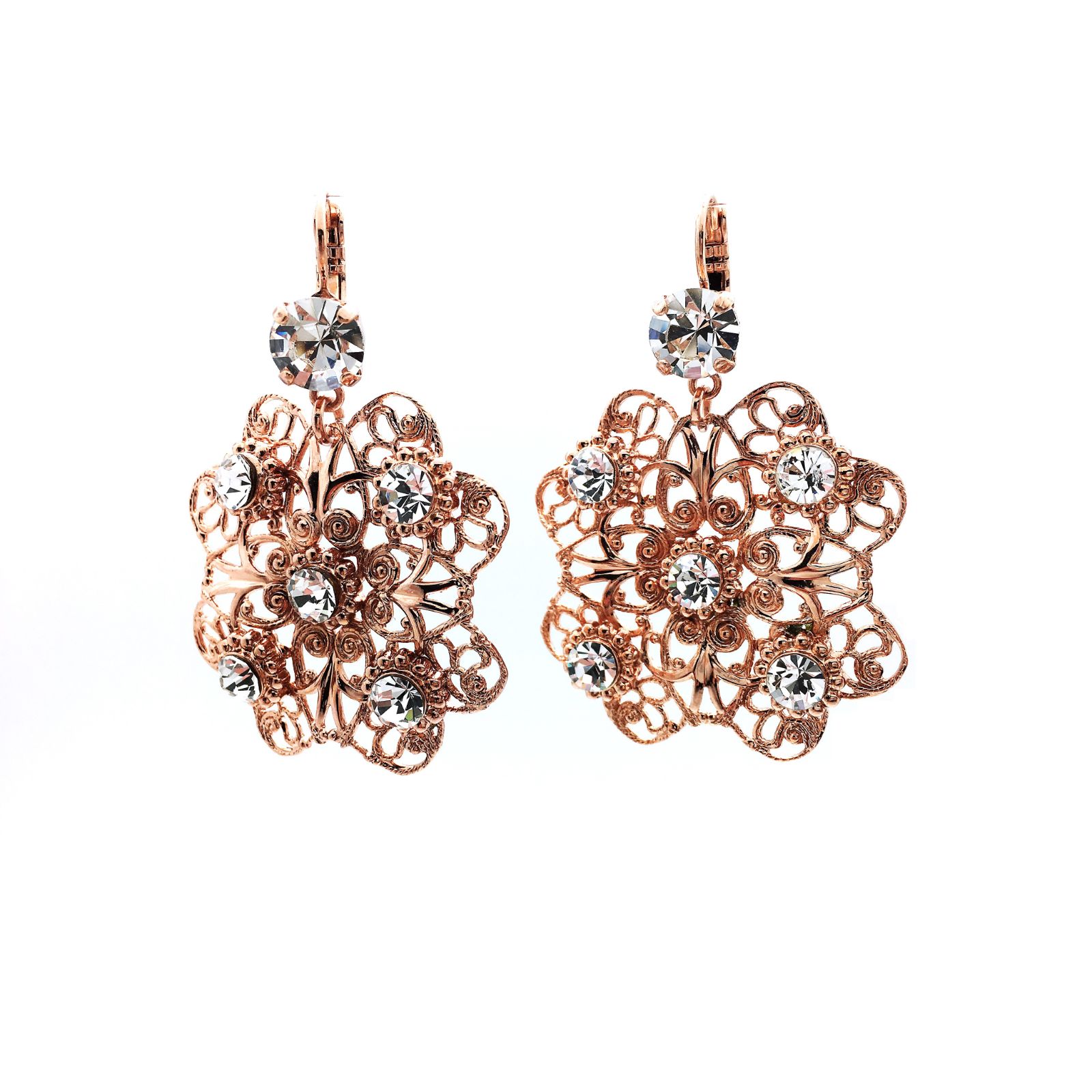 E-1053-1-001001-RG6 (1) Mariana Earrings Chandelier Clear swarovski Crystals On A Clear Day Africa Coll. - Image 1
