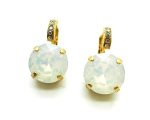 Mariana Earrings White Opal Round Shape Austrian Crystals Kalahari Africa Coll. - Image 3