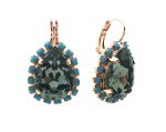Mariana Earrings Green & Turquoise Crystal Pair Shape Zanzibar Africa Coll.