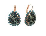 Mariana Earrings Green & Turquoise Crystal Pair Shape Zanzibar Africa Coll. - Image 3