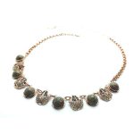 Necklace Pendant By Mariana Woman Amber, Green and Topaz Leaves Shape Swarovski Crystals-RG - Image 2