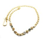 Mariana Necklace Opal, Black Diamond & Pearl Swarowski Crystals Casblanca Nostalgia Coll.