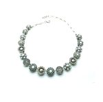 Mariana Necklace Flower Shape Yellow,Lavendar & White Swarovski Crystals Tequila Sunrise SongBook Coll. - Image 2