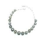 Mariana Necklace Flower Shape Yellow,Lavendar & White Swarovski Crystals Tequila Sunrise SongBook Coll.