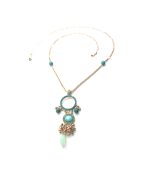 Pendant Necklace By Mariana Woman Beautiful Turquoise and Aventurine Minerals - Image 2
