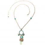 Pendant Necklace By Mariana Woman Beautiful Turquoise and Aventurine Minerals