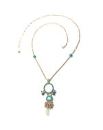 Pendant Necklace By Mariana Woman Beautiful Turquoise and Aventurine Minerals