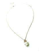Mariana Necklace Pendant White Opal & Clear Austrian Crystals My Treasures Coll. - Image 3