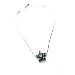 Mariana Pendant Necklace Star Shape Black & Clear Austrian Crystals Checkmate Gypsy Soul Coll. - Image 3