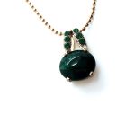 Mariana Pendant Necklace Green Quartz Mineral Dancing the Night Away Mediterranean Coll.