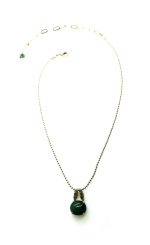 Mariana Pendant Necklace Oval Shape Green Quartz Mineral Congo Africa Coll. - Image 3