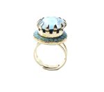 Ring By Mariana Woman Beautiful Pale Blue and Frosted Blue Swarovski Crystals - Image 2