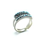Mariana Ring Brown & Light Mirror Blue Austrian Crystals AB Diamond Coll. - Image 2