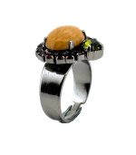 Ring By Mariana Nirvana Fantasy Coll. Adjustable Yellow Jasper - Image 6