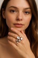 Ring By Mariana Woman Stylish Clear, Crystal AB and White Swarovski Crystals - Image 3