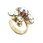Ring By Mariana Woman Stylish Clear, Crystal AB and White Swarovski Crystals