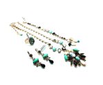 Mariana Jewelry Set Necklace,Bracelet,Ring,Earrings Austrian Crystals & Mineral Stones Zanzibar Africa Coll. - Image 2