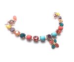 Mariana Bracelet Turquoise Mineral & Orange, Purple, Blue, Fuchsia, Yellow Austrian Crystals Masai Africa Coll. - Image 2